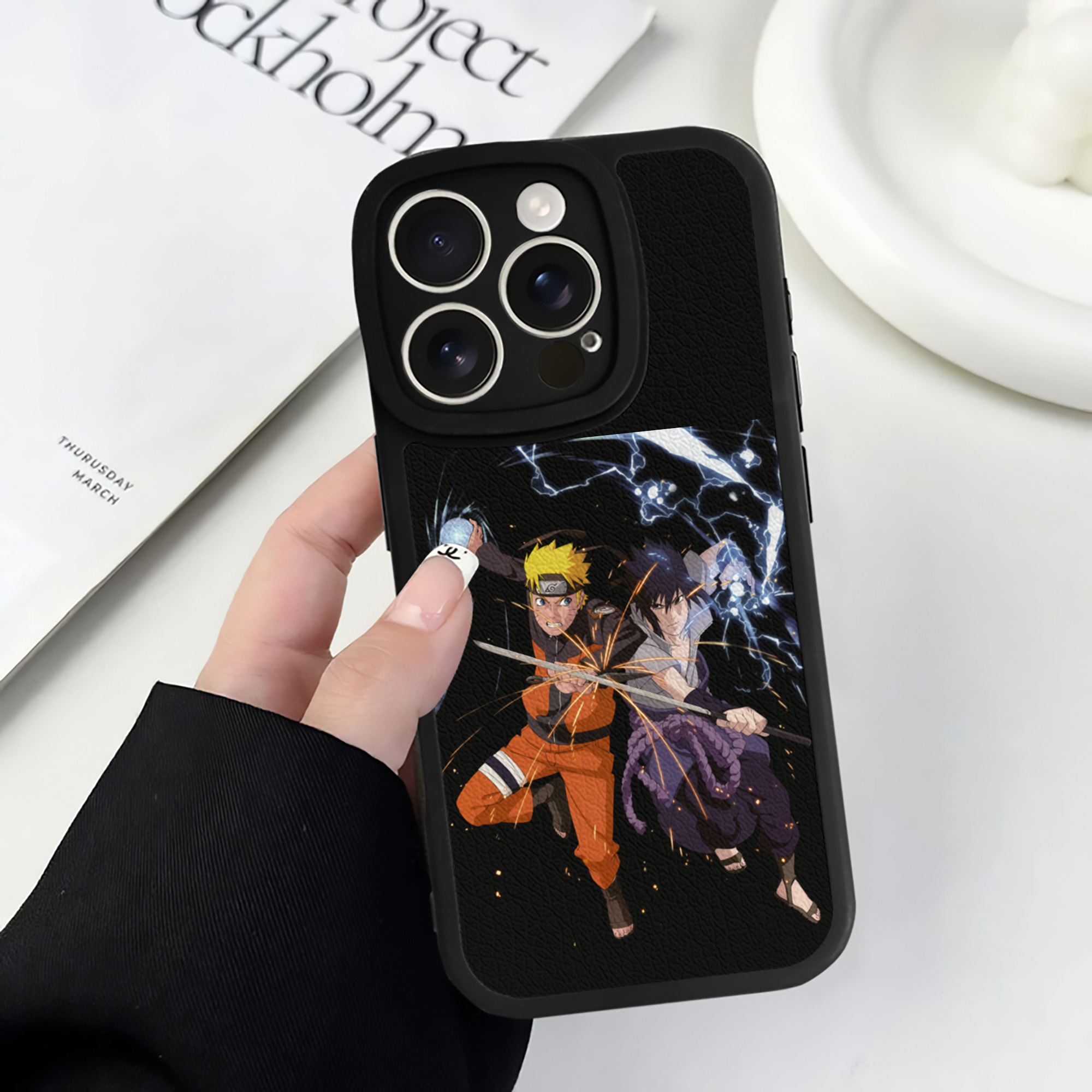 （画像用） NARUTO -ナルト- うずまき ナルト Uzumaki Naruto 【iPhone 16シリーズ対応】シリコンスマホケース（レザー調） 材質：シリコン